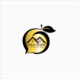 Gold Peach Real Estate Business Cards